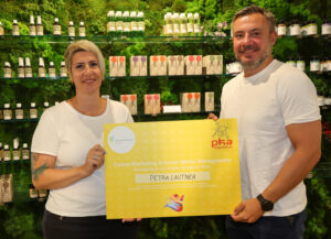 Petra Lautner (Riedberg-Apotheke), Christoph Kaltenböck (Herba Chemosan)